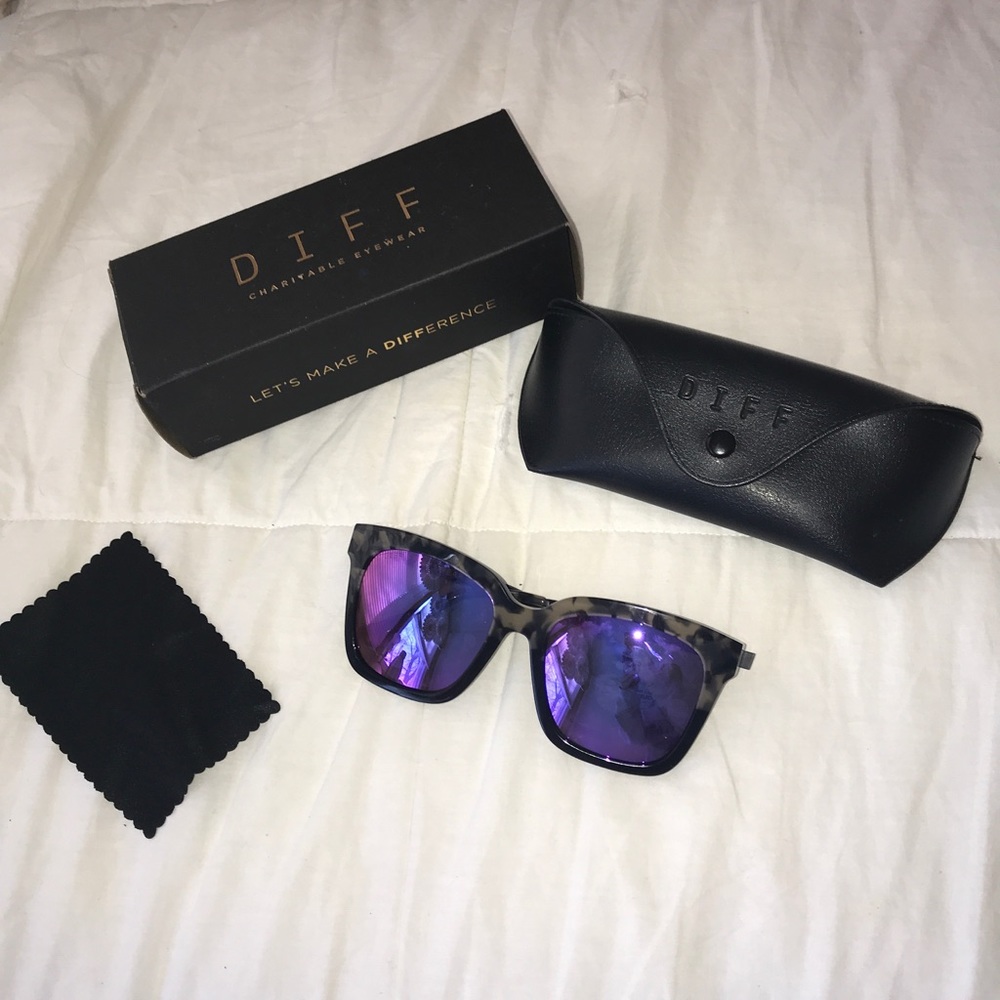 Diff Eyewear Bella polarized purple/pink tortoise